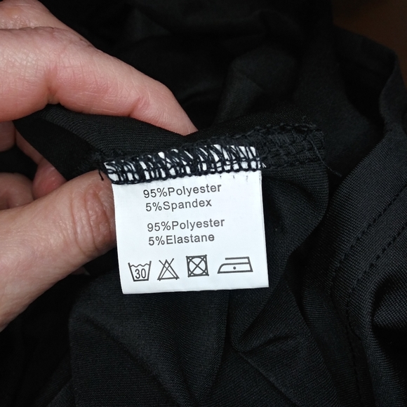 Grace Karin 2X Black Ruched Bodycon Cocktail/Special Occasion Little Black Dress - Picture 7 of 9